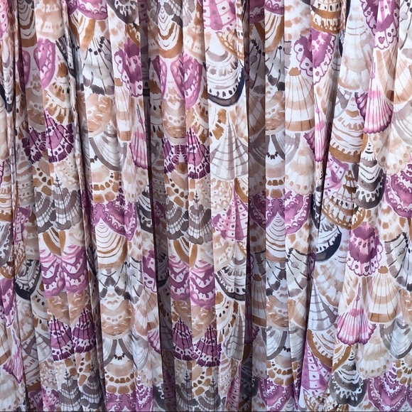 ModCloth pleated seashell print midi skirt 2X - Picture 4 of 8